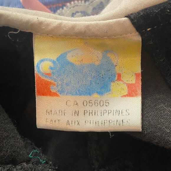 Vintage Black Velvet White Lace Collar Baby Girl Dress 12 Months Cottagecore - Picture 3 of 6